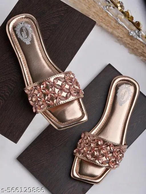 Shoetopia Girls Embellished Flat Sandals Pink Size 7