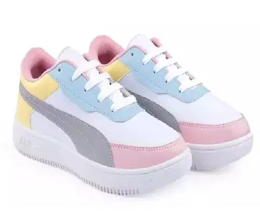 Sport Shoes for Women, White & Gold (5)