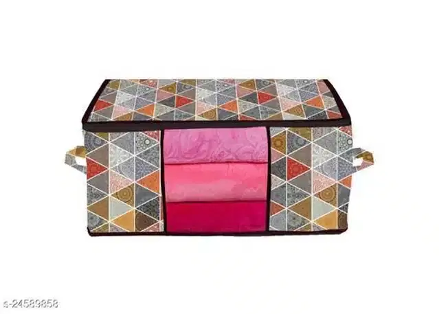 PVC Foldable Under Bed Storage, Multicolor