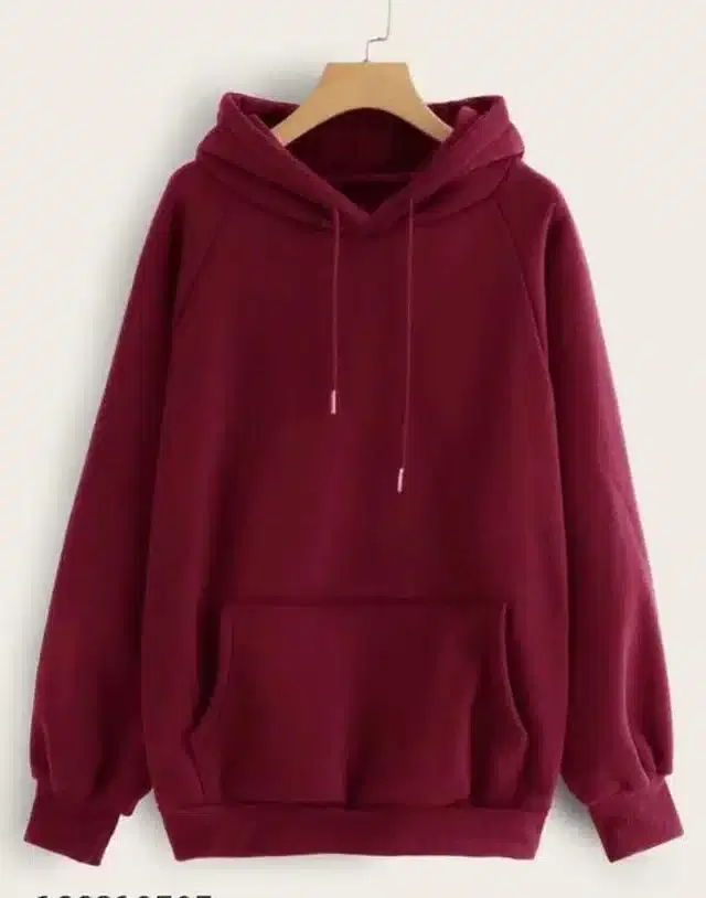 Full Sleeves Hoodie for Women (Maroon, L)