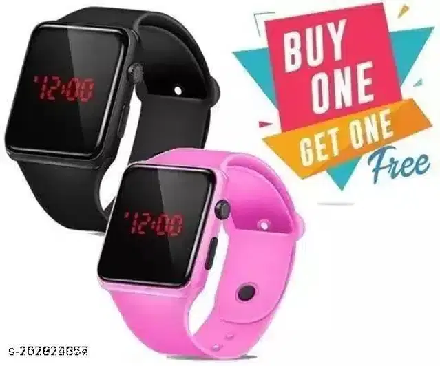 Digital Watch for Kids, Set of 2 (Multicolor)