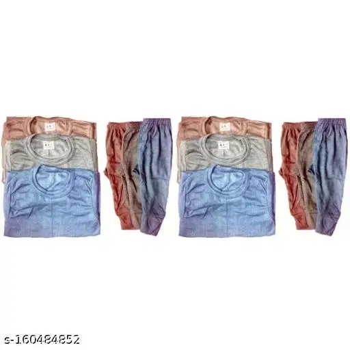 Woolen Thermal Set for Kids, Set of 6 (Multicolor, 0-6 Months)