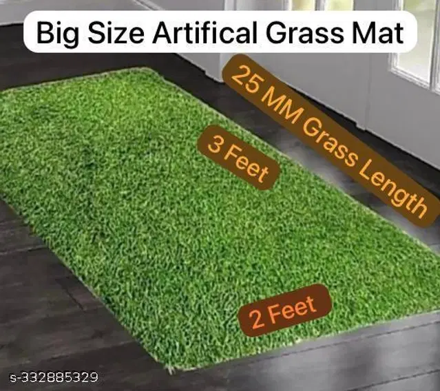 Artificial Grass Doormat, Green, 2x3 Feet