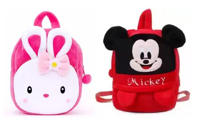 Soft Plus Kids School Bag, Pack of 2, Multicolor