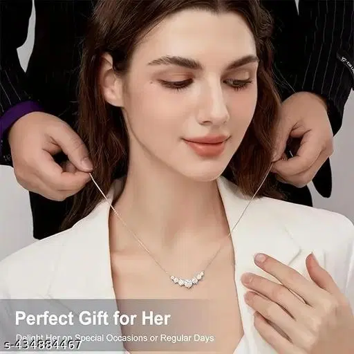 Moissanite Necklace 925 Sterling Silver Valentines Anniversary Birthday