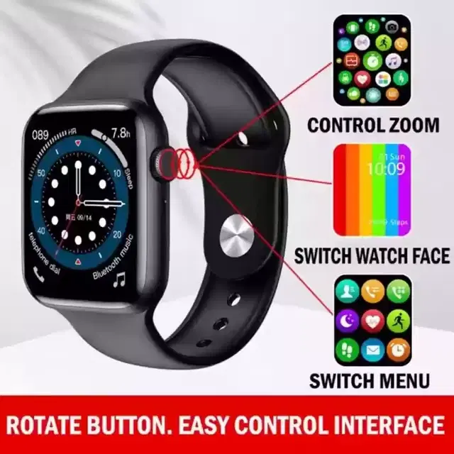 T500 Smart Watch for Men & Women, Black