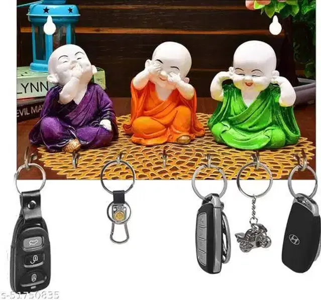 Wooden Key Holder, Multicolor