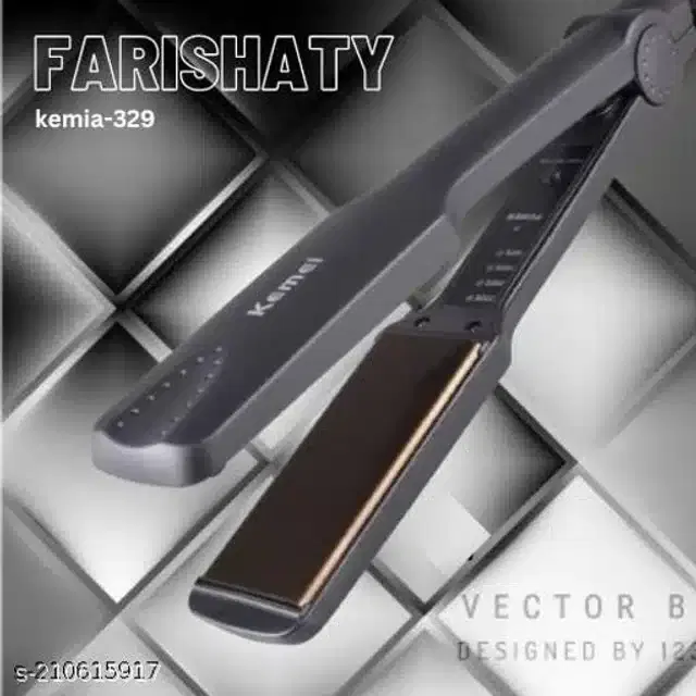 Plastic Hair Straightener, Black, 100 W