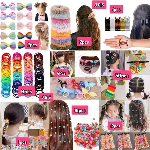 Set of 96 pcs Hair Accessories Combo for Women (Multicolor)