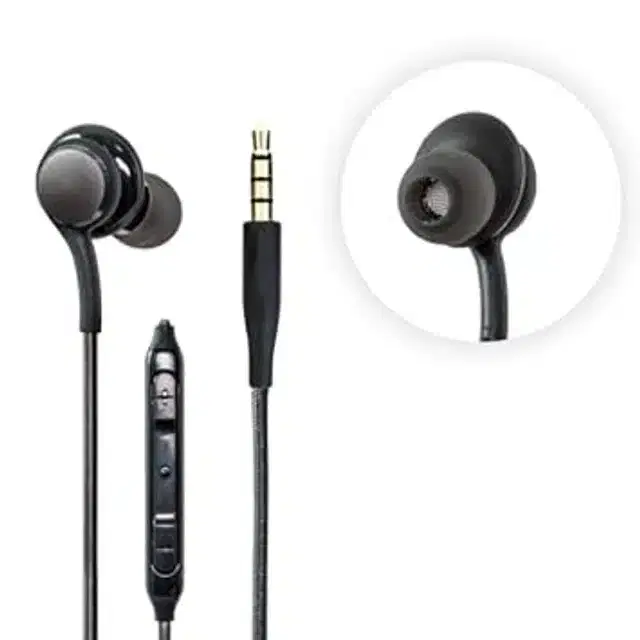 In-Ear 3.5 mm Jack Wired Earphone with Mic, Black