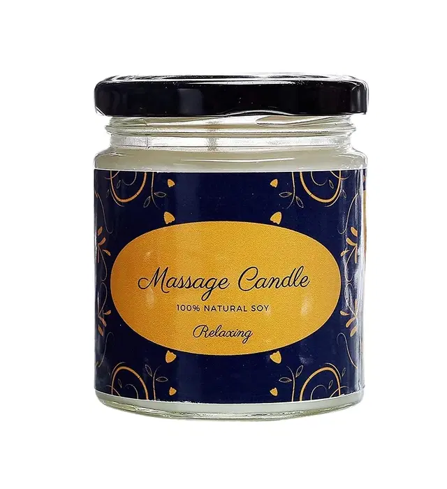 Floish Decor Premium Natural Wax Body Massage Spa Candle