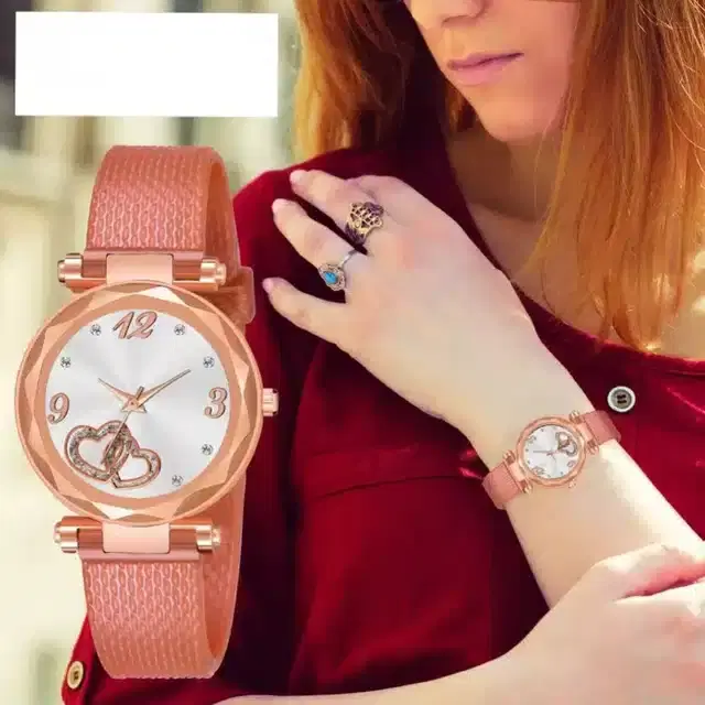 Analog Watch for Girls (Rose Gold)