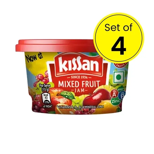 Kissan Mixed Fruit Jam 4X95 g (Pack of 4)