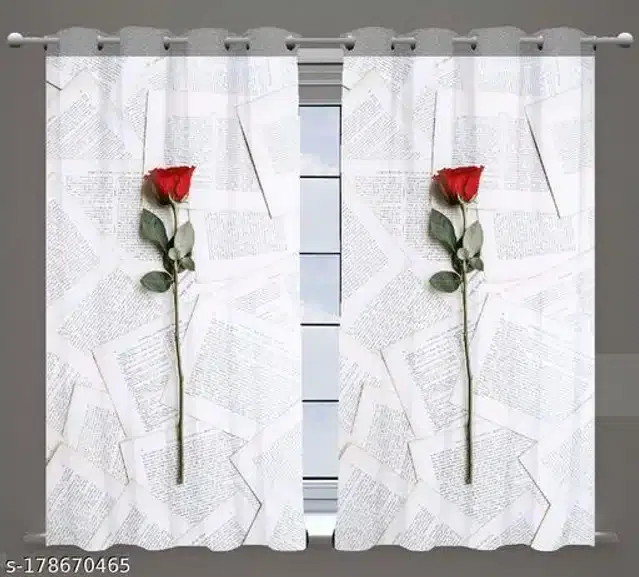 Curtains for Door, Multicolor, 7 Feet, Pack of 2