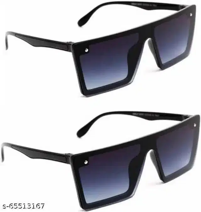 Sunglasses for Unisex, Pack of 2 (Black)
