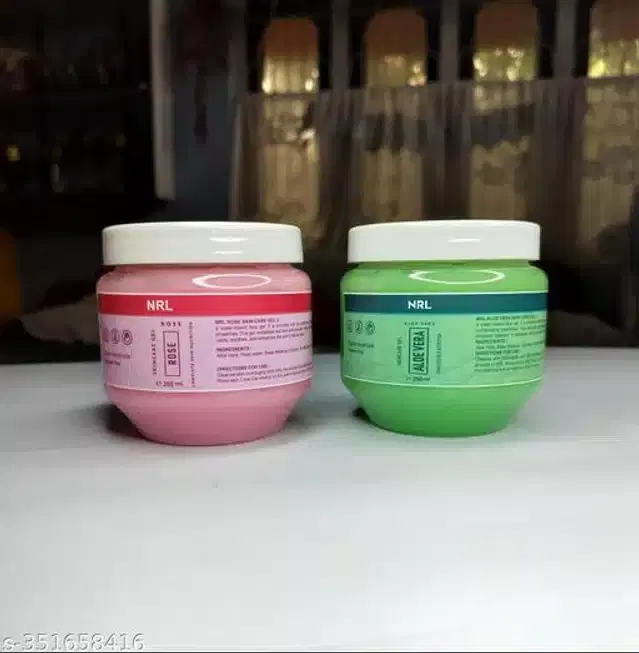 Aloevera with Rose Skin Care Gel, 250 g, Pack of 2