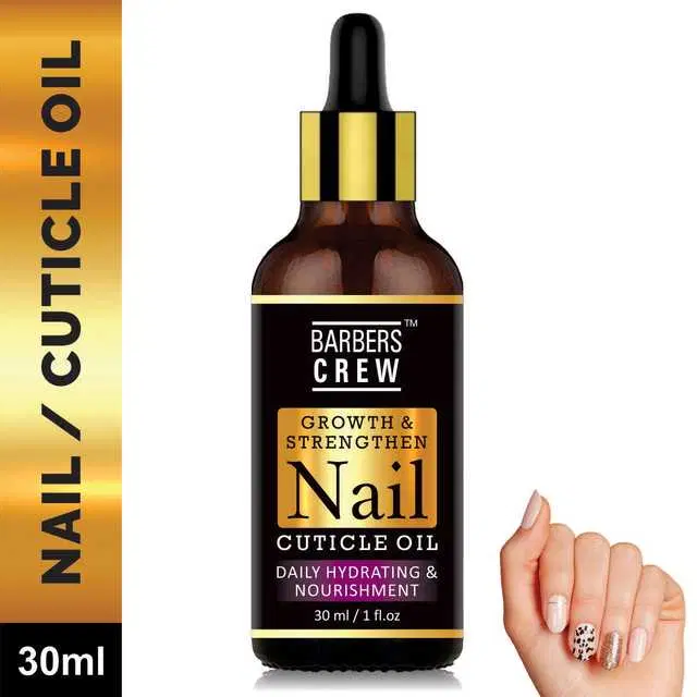 Barbers Crew 100% Pure Nails Strong Oil For Cuticle Care Nails Growth & Strength, 30 ml, B-13