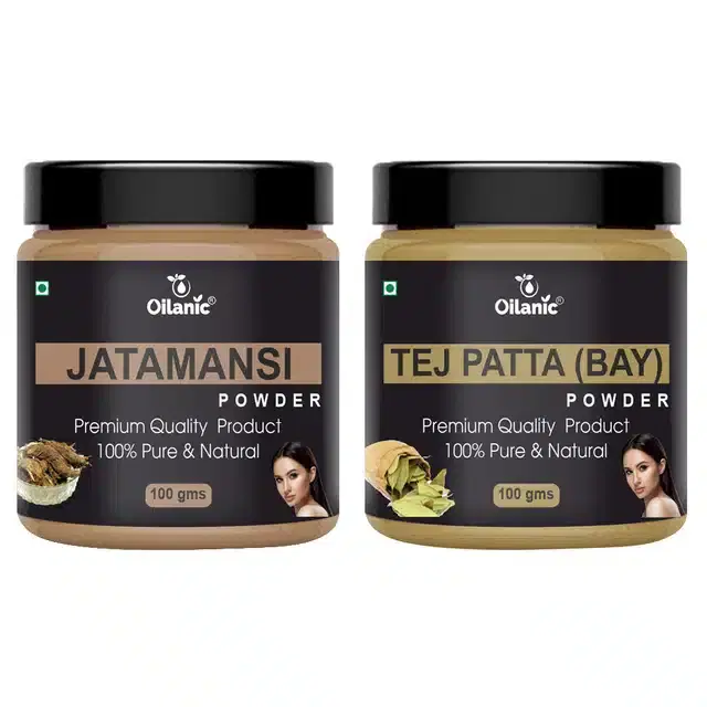 Natural Jatamansi & Tej Patta Powder for Skin & Hair, Pack of 2, 100 g