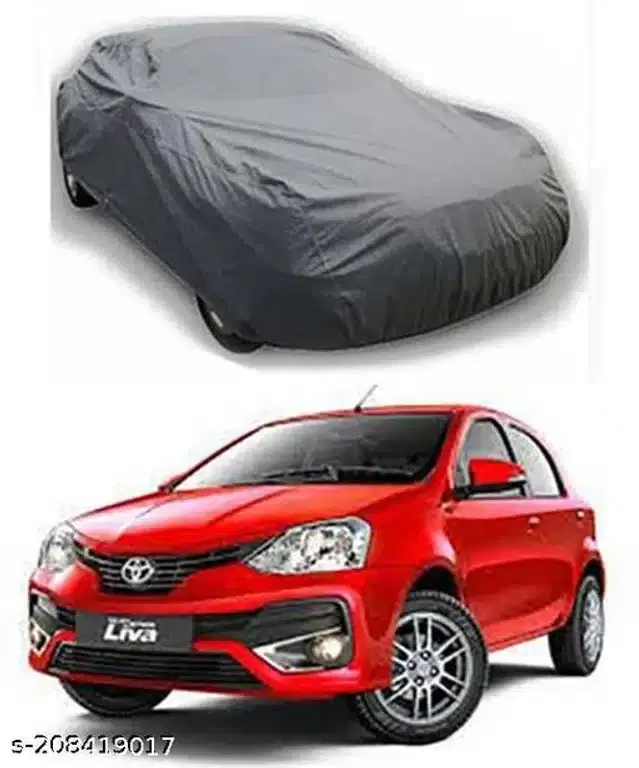 Taffeta Waterproof Car Cover for Toyota Etios Liva, Multicolor