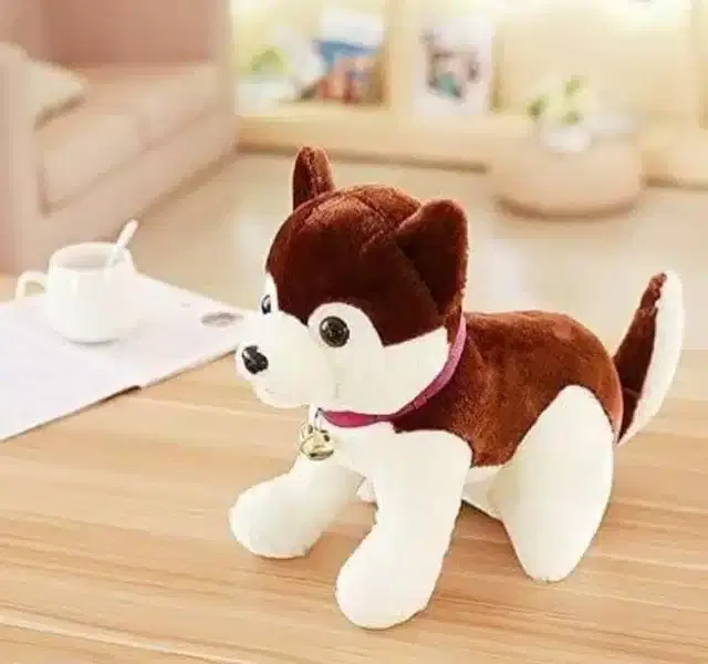 Stuffed Dog Toy for Kids, Brown