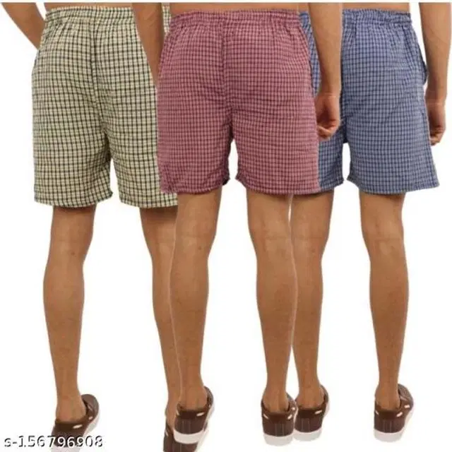 Cotton Shorts for Mens, Pack of 3 (Multicolor, 28)