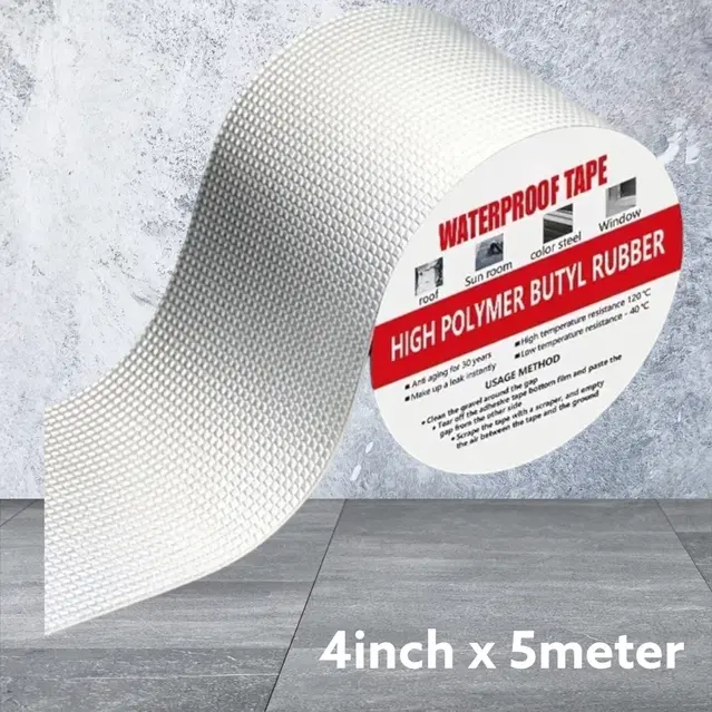 Aluminium Single Sided Self Adhesive Tape, Silver, 5 m