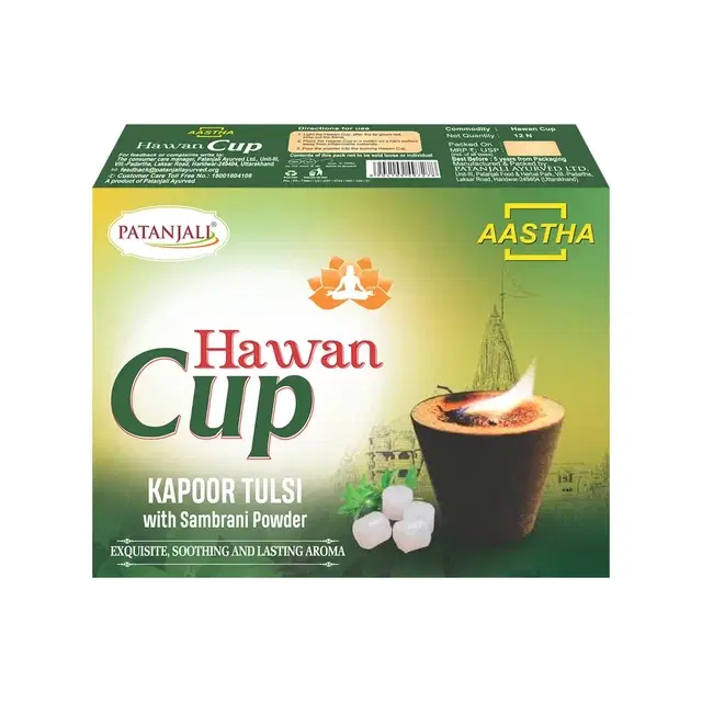 Patanjali Aastha Hawan Cup Kapoor Tulsi (Pack of 1)