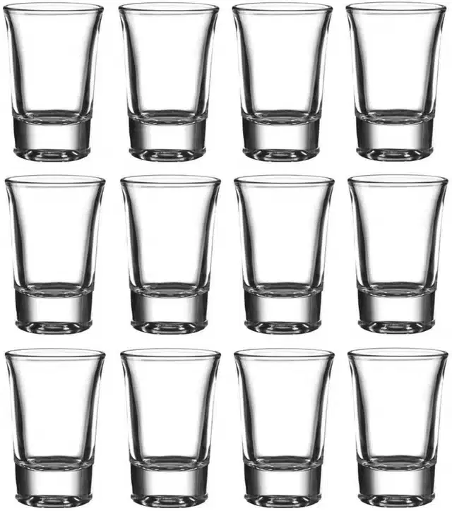 Liquor cum Cocktail Glasses, Transparent, 30 ml, Pack of 12