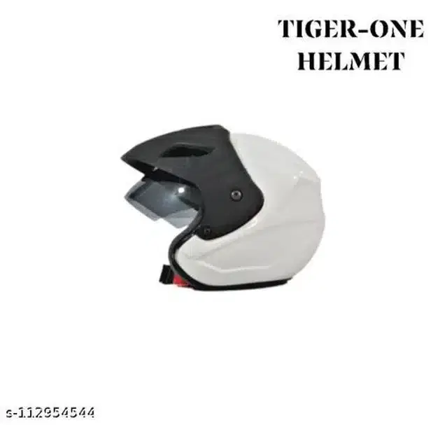 Open Face Helmet For Men, White