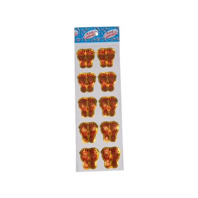 Diacraft Laxmi Charan Sticker Pack Of 10