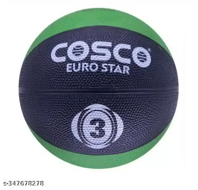 Cosco Rubber Basketball, Size 3, Black & Green