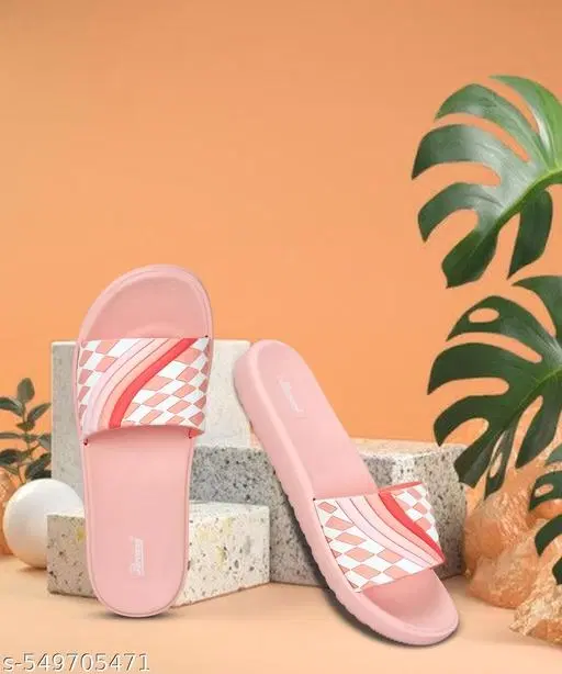 Paragon EVA Sliders for Women (Peach, 4)