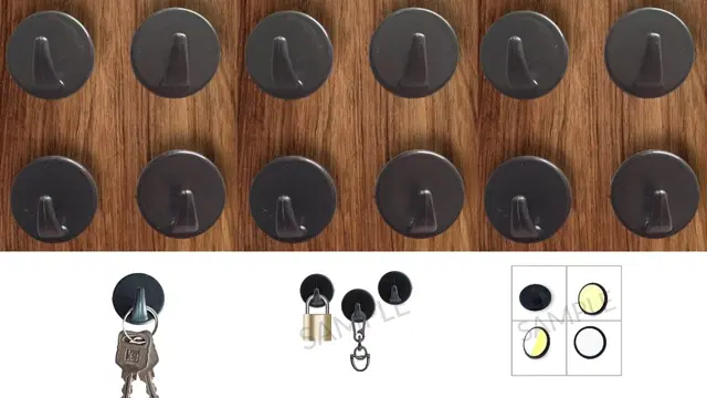 Plastic Self Adhesive Wall Hooks, Black, Pack of 12