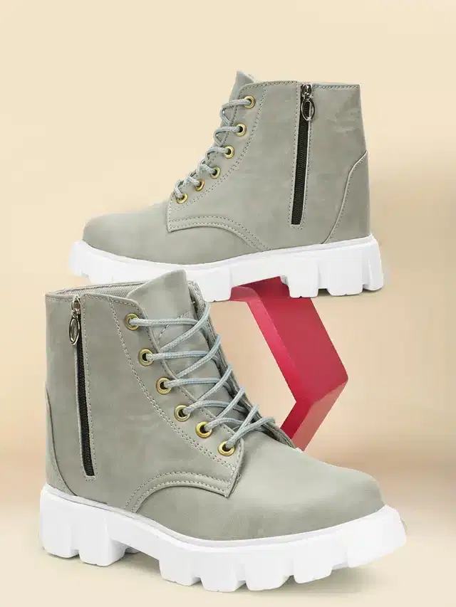 Boots for Women & Girls (Grey, 5)