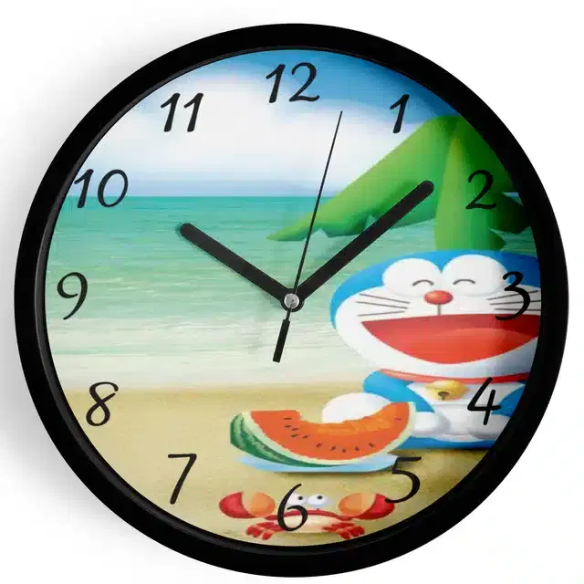 Doraemon Analog Wall Clock, Multicolor, 7 Inches