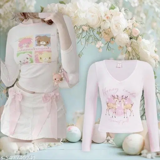 Cotton Blend Top for Women, White, Pack of 2 (XS)