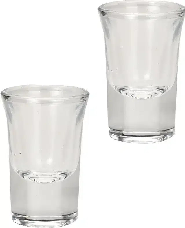 Liquor cum Cocktail Glasses, Transparent, 30 ml, Pack of 2