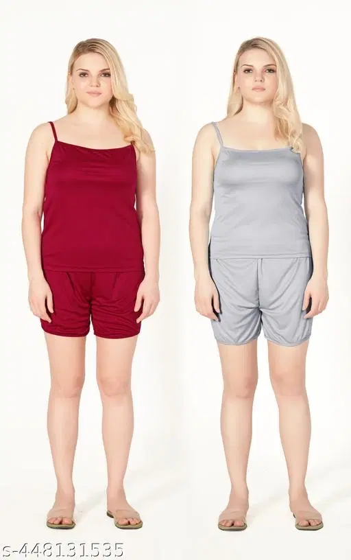 Printed Camisole for Women, Pack of 2 (Multicolor, S)