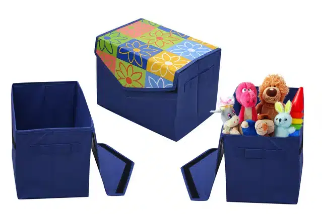PVC Printed Toys Storage Box, Multicolor
