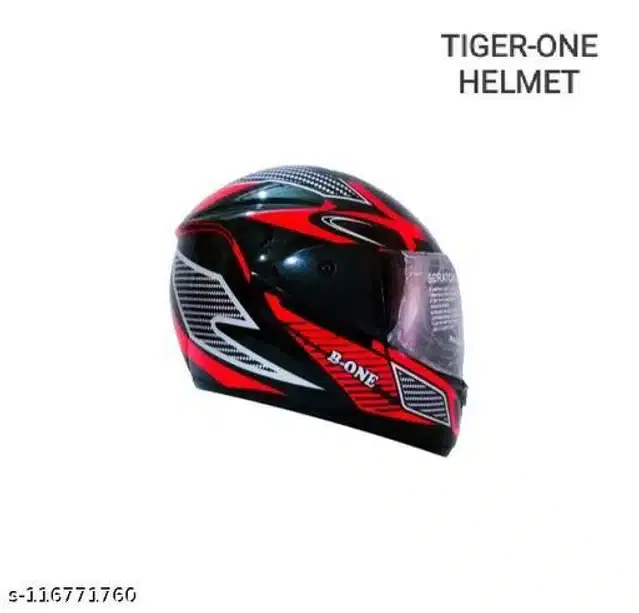 Full Face Helmet For Men, Black & Red