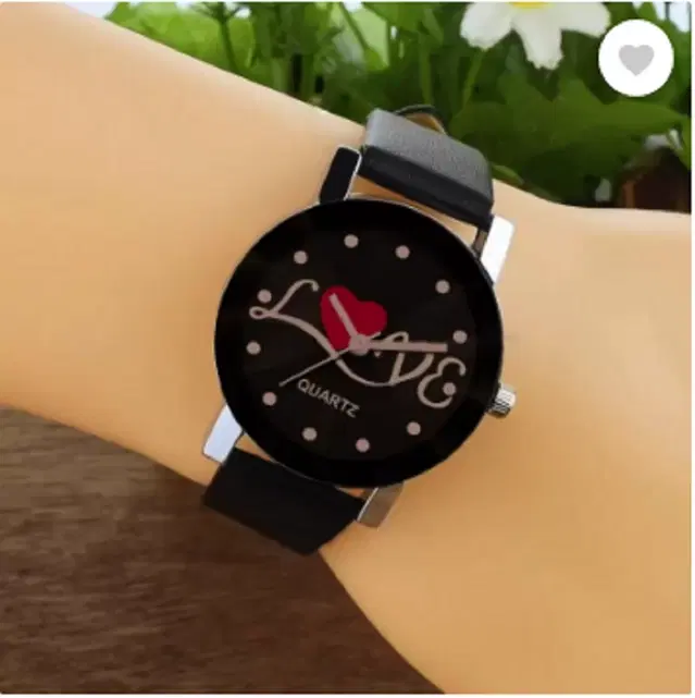 Analog Watch for Women & Girls (Black)
