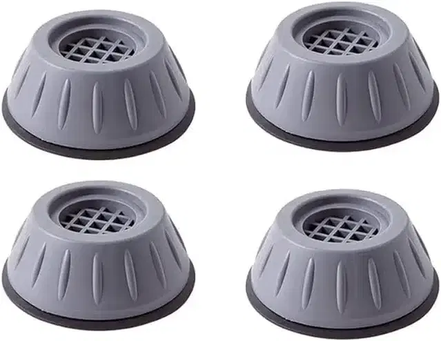 Plastic Shock Absorber Suction Cup Stand Pads for Large Appliances, Grey, Pack of 4