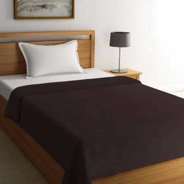 Fleece Blanket, Brown, 60x90 Inches