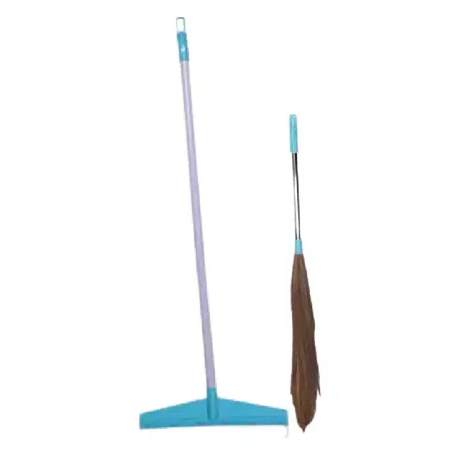 Shagun Floor Wiper with Bahari Jhadoo, 12' 2.5 Ft Rod Size
