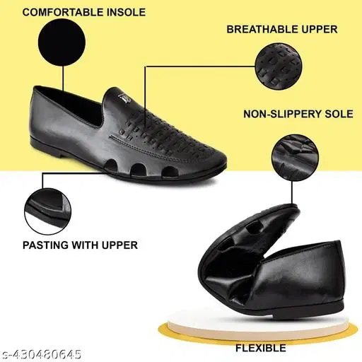 Juttis for Men (Black, 6)