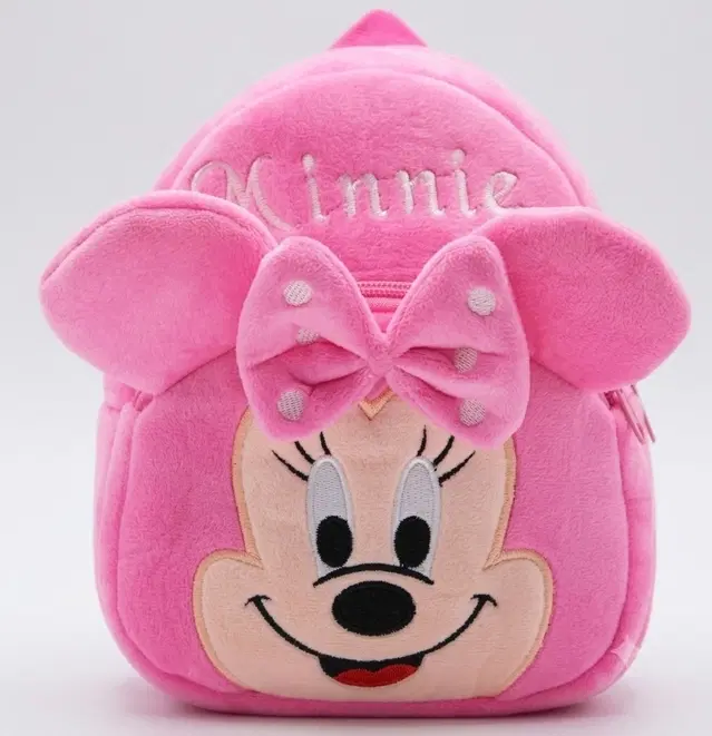 Pink Minnie Soft Plush School Bag [Age 2 to 6 Years]