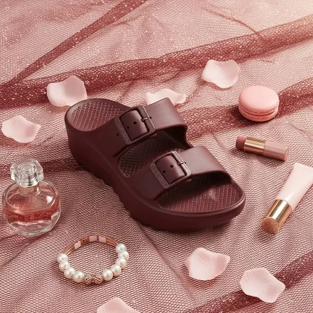 Aqualite Sliders for Women (Maroon, 5 UK/India)