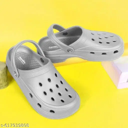 Aqualite EVA Clogs for Women (Grey, 9)