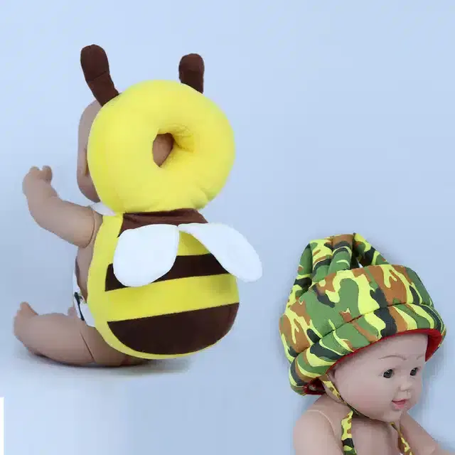 Infants Head & Back Safety Protector Pillow and Safety Helmet, Pack of 2 (Multicolor)