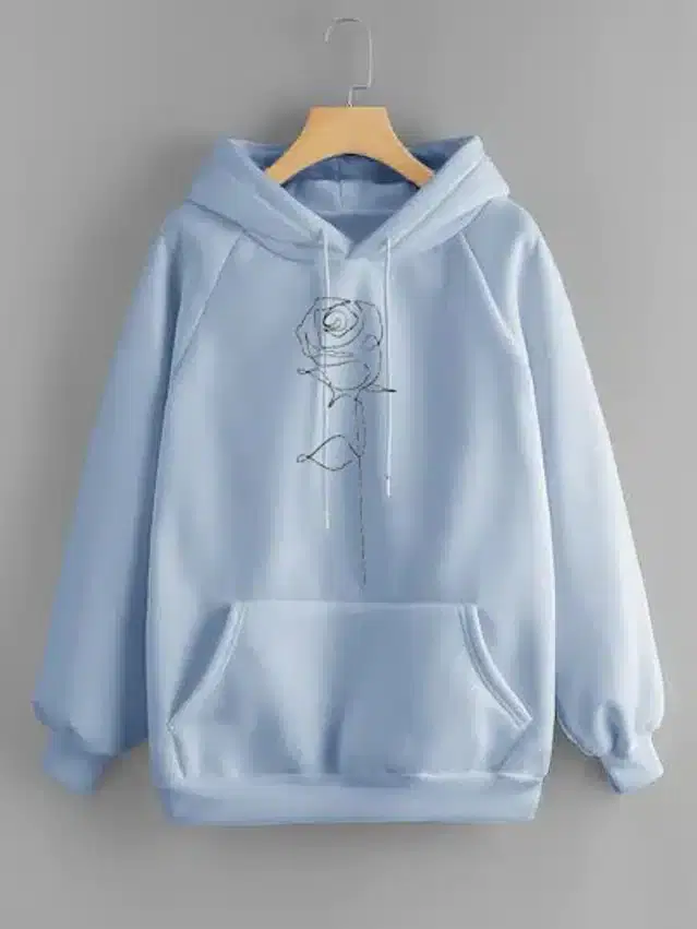 Full Sleeve Hoodie for Women (Sky Blue, S)